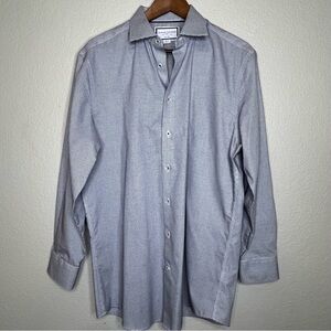 Charles Trywhitt Non Iron Slim Fit Checked Button Down Dress Shirt 16.5/36
